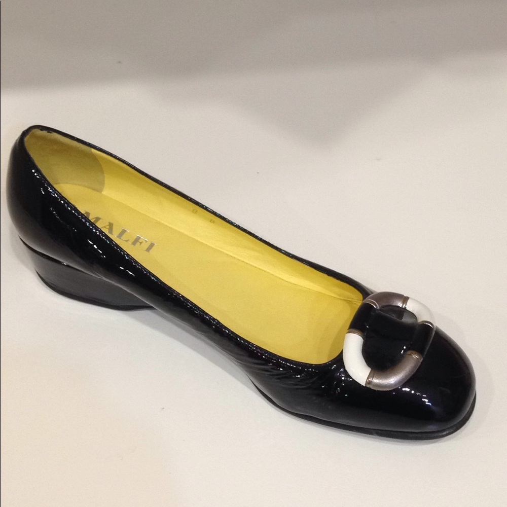 Amalfi Black Patent Wedge